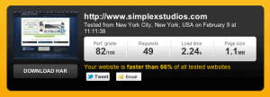 pingdom load time simplex studios