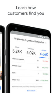 Google My Business - Updated App learn how customers find you